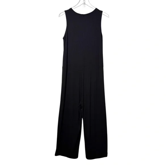 Eileen Fisher Classic Black Knit Women’s Wide Leg Lagenlook Jumpsuit Sz XS - Picture 11 of 15